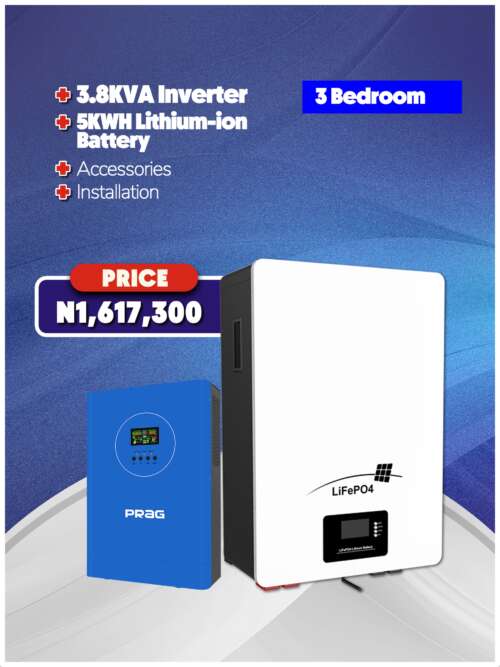 3.8KW Inverter + 5KWH Battery + Accessories + Installation
