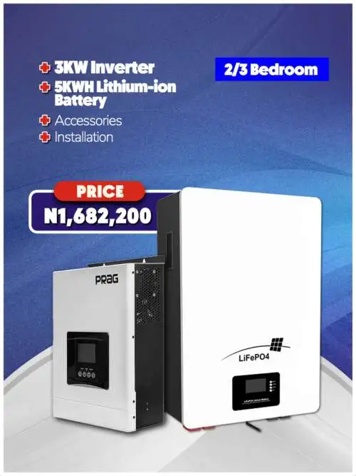 3KW Inverter + 5KWH Battery + Accessories + Installation