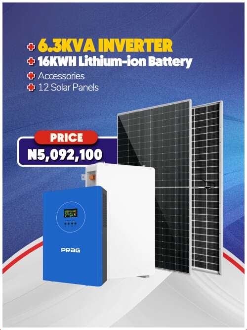 6.5KVA Inverter + 10KWH Battery + Panels + Accessories