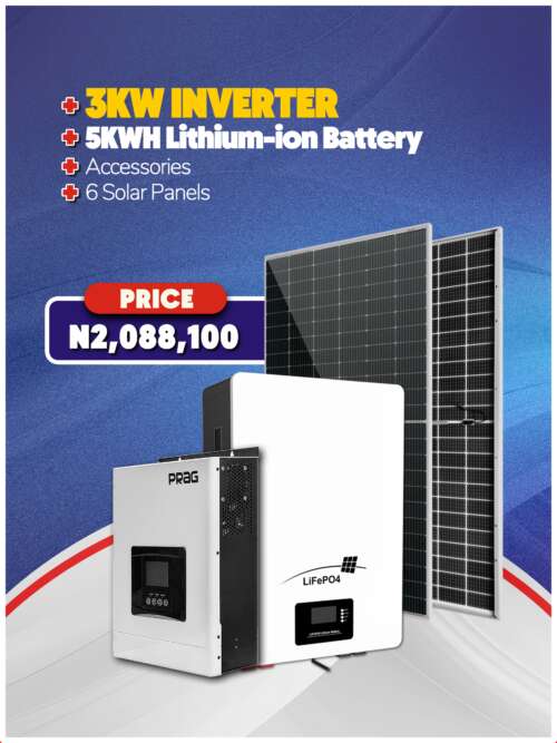 3KW Inverter + 5KWH Battery + Accessories